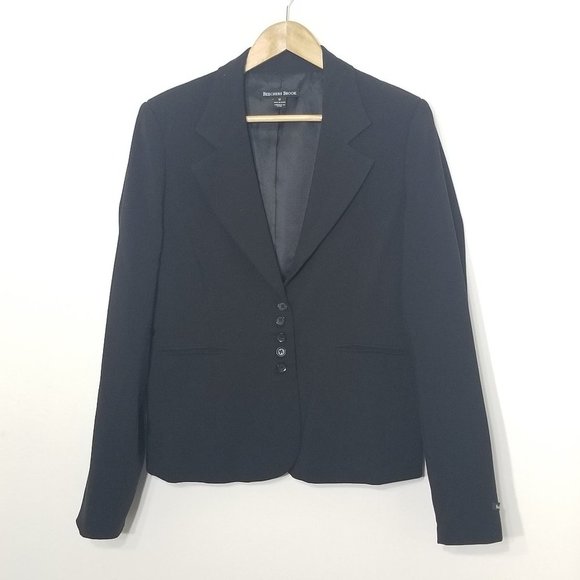 Beechers Brook Black Classic Modern Fit Blazer Business Casual Jacket Size 12 - Picture 1 of 9
